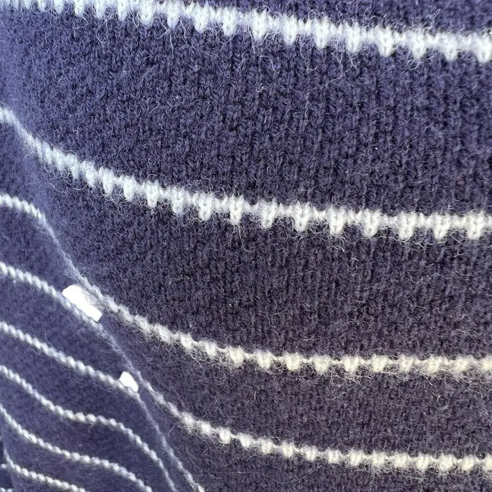 GAP V-neck navy stripe sweater-women's size Large TALL